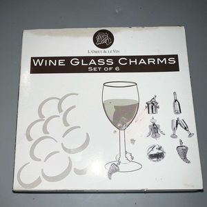 Set of 6 Wine Glass Charms
